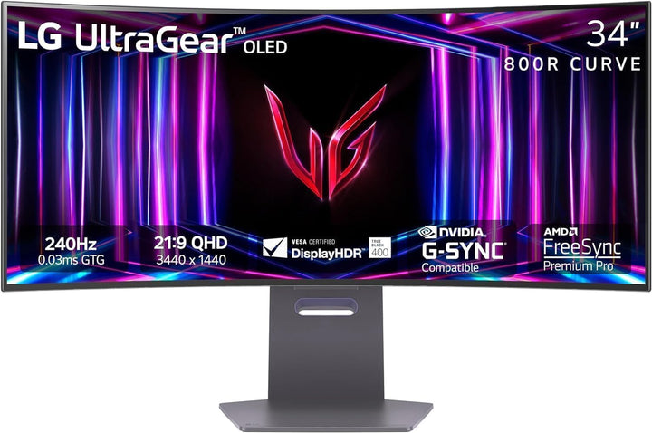 LG 34GS95QE Monitor de juegos Ultragear OLED curvo de 34 pulgadas W...