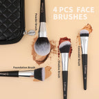 DUcare Brochas de maquillaje con estuche, 10 piezas de brochas