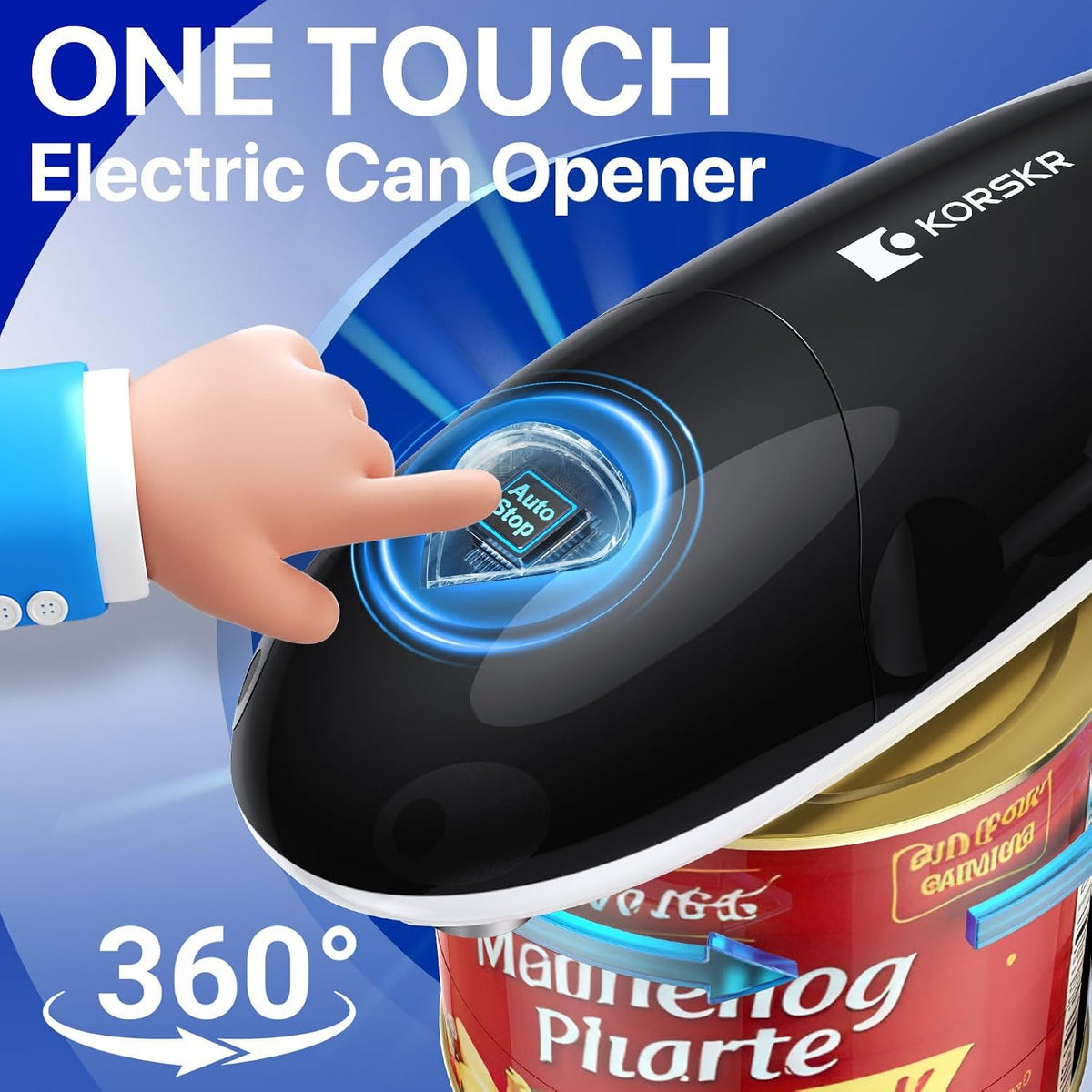 Abrelatas eléctrico, abrelatas automático, adecuado para latas de cualquier