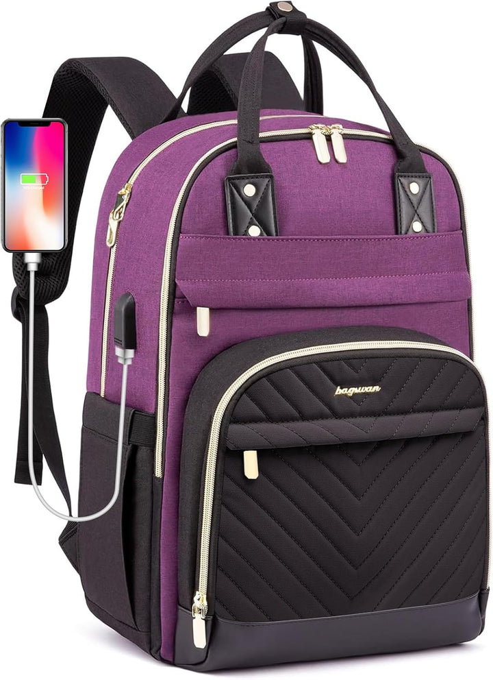 Mochila para laptop para mujer, bolsa de trabajo, mochila de viaje...