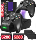Fosmon Carga rápida para estación de carga de controlador Xbox, negro