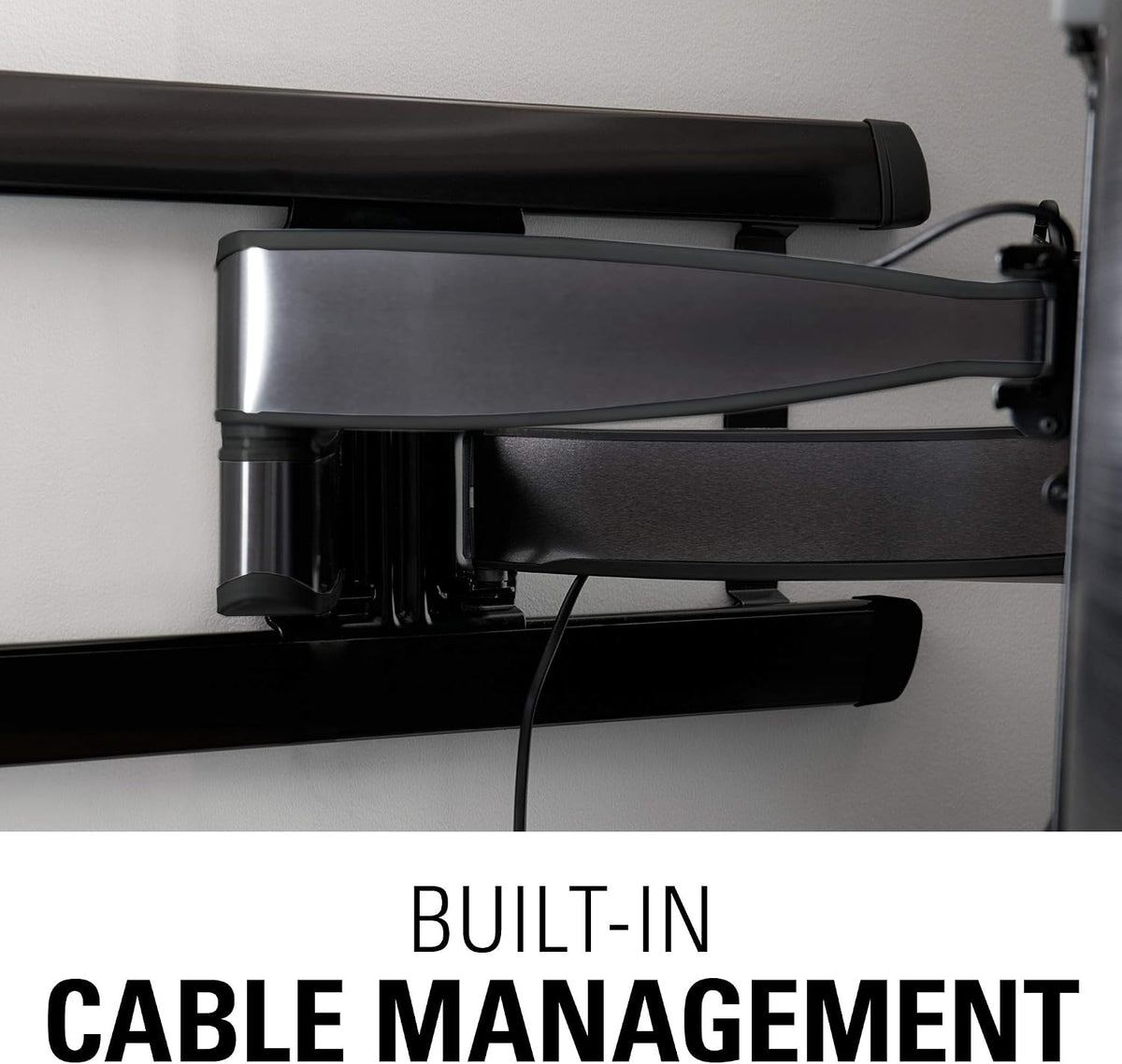 SANUS Soporte de pared para TV de movimiento completo para televisores de 42" a 90" de hasta 125 libras – Extiende, gira e inclina - Instalación DIY fácil en 3 pasos con herrajes incluidos - Acabado