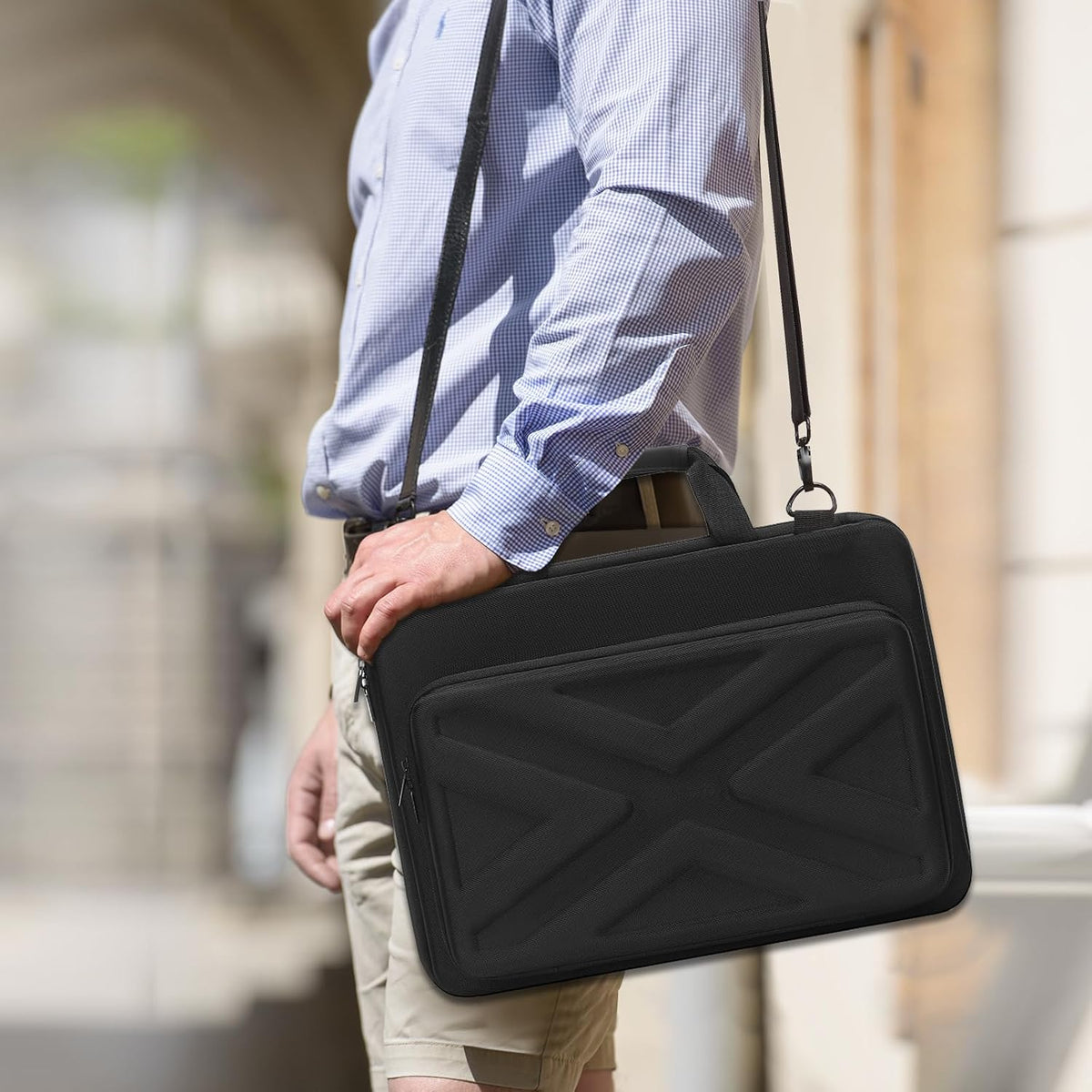 MOSISO Bolsa para computadora portátil para hombre, bolsa de comput...