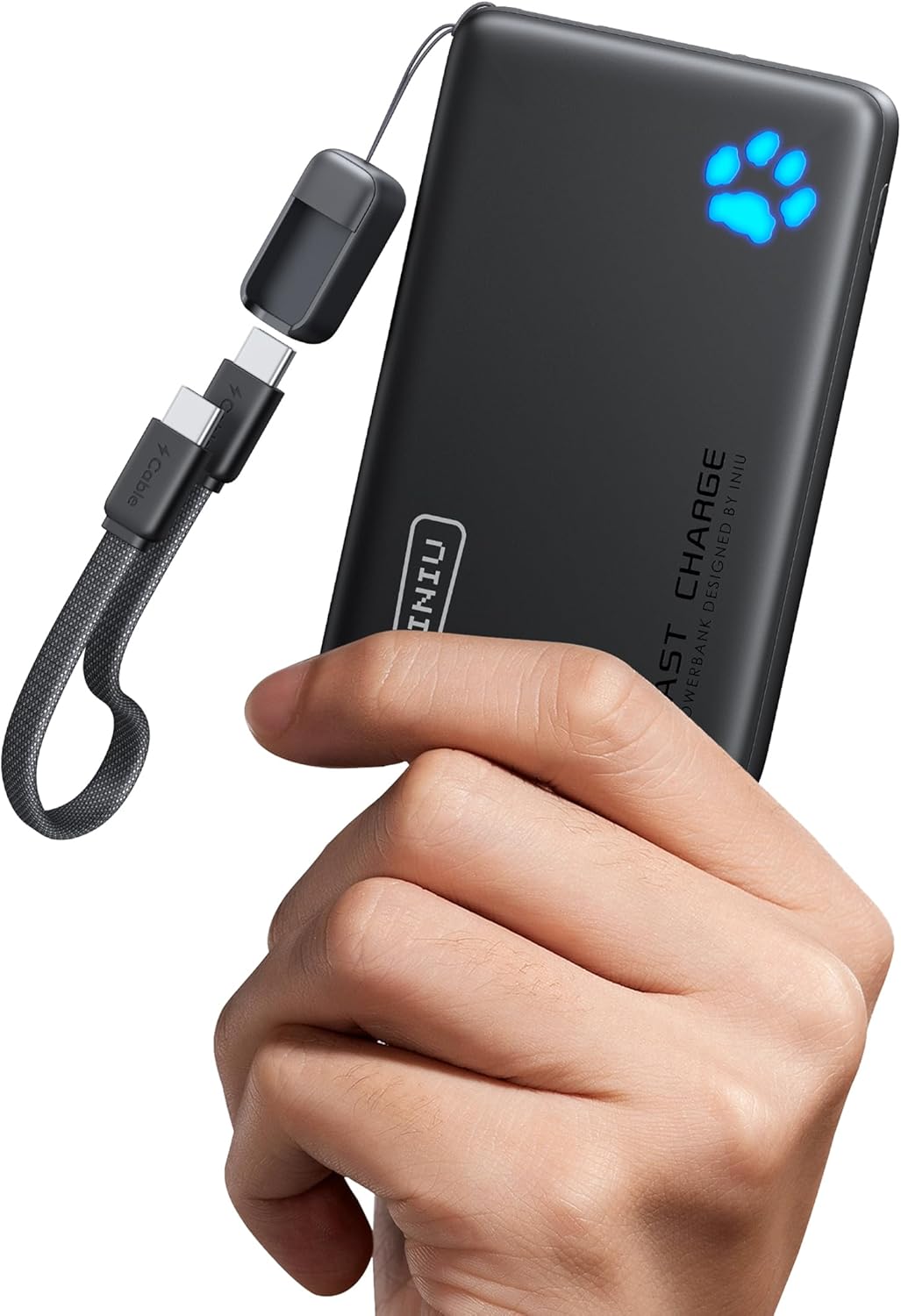 INIU Cargador portátil, ultra delgado de 45W de carga rápida con ca...