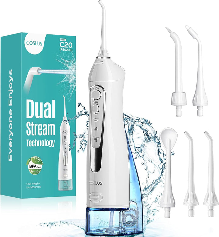 COSLUS Hilo Dental de Agua para Dientes: Irrigador Oral Portátil In...