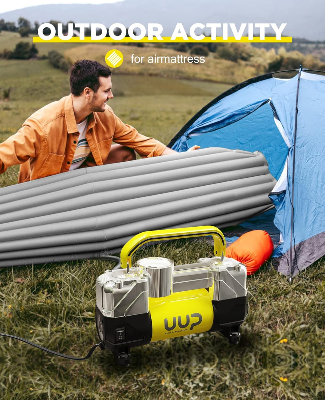 UUP Inflador de Neumáticos Compresor de Aire, 150PSI 12V DC Doble C...