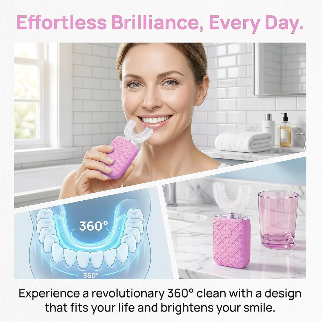 yeklike Sonic Electric - Cepillo de dientes en forma de U para adul...