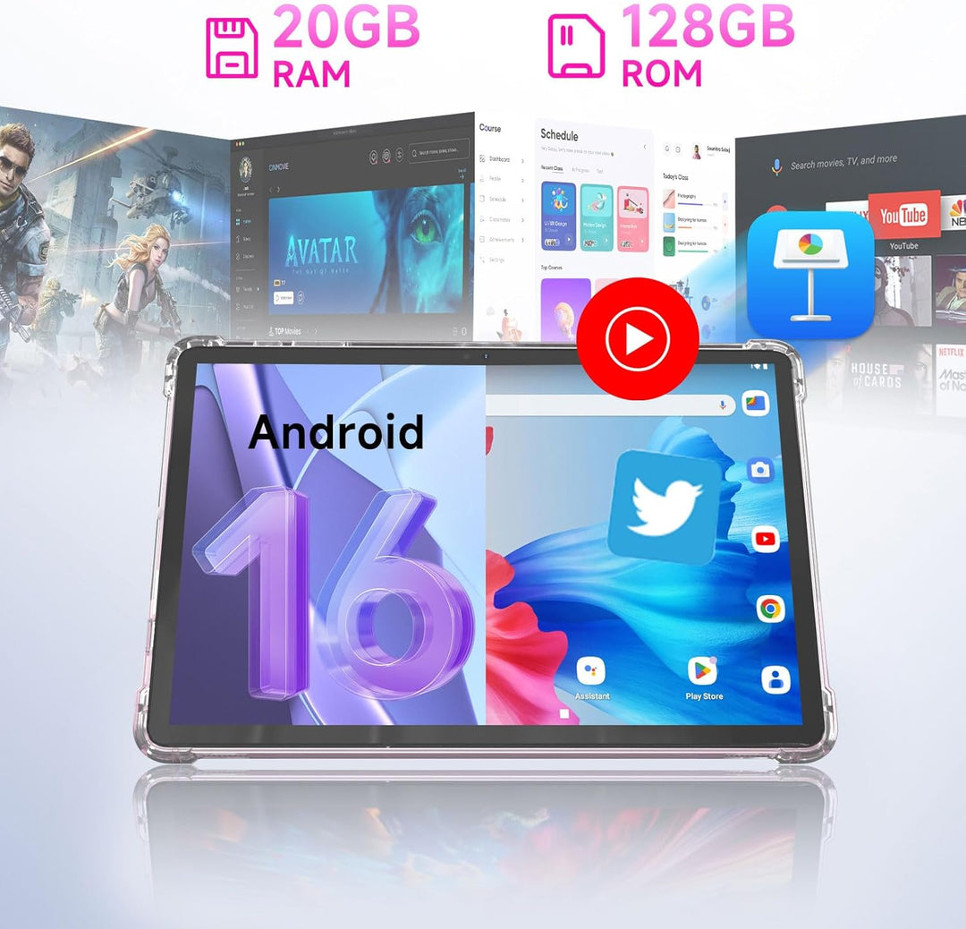 Aheadthink Tablet 2 en 1 de 11 pulgadas, 20 GB + 128 GB, tableta An...