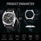 BENYAR Reloj Automático Mecánico de Esqueleto para Hombre de Vestir