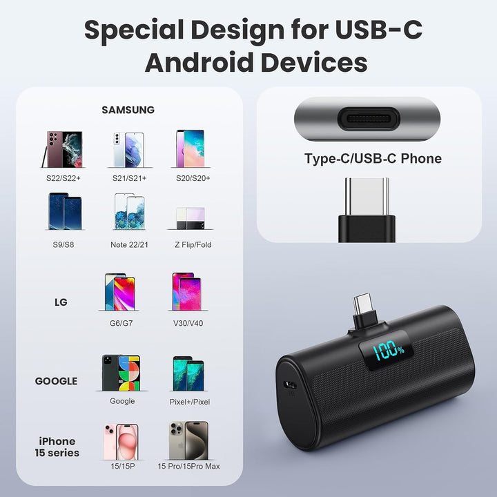 [Paquete de 2] Cargador Portátil para iPhone Serie 17\/16\/15, Banc...