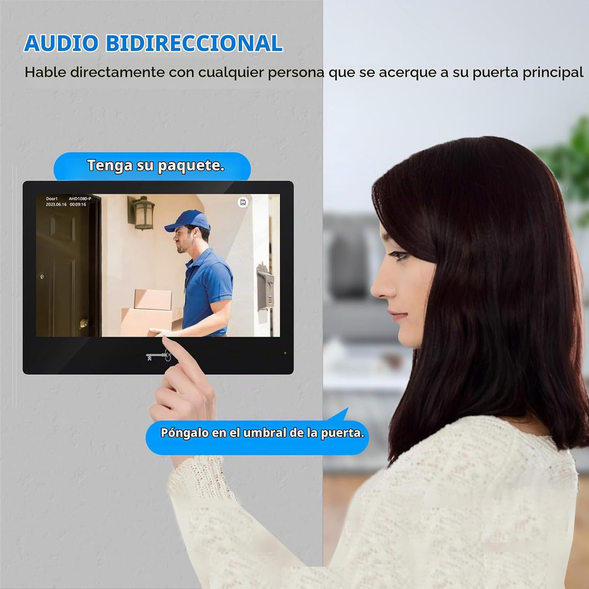 1080P con cable video puerta teléfono apartamento timbre sistema de