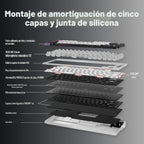 ASUS Teclado mecánico inalámbrico para juegos ROG Azoth X - 75% TKL, teclas