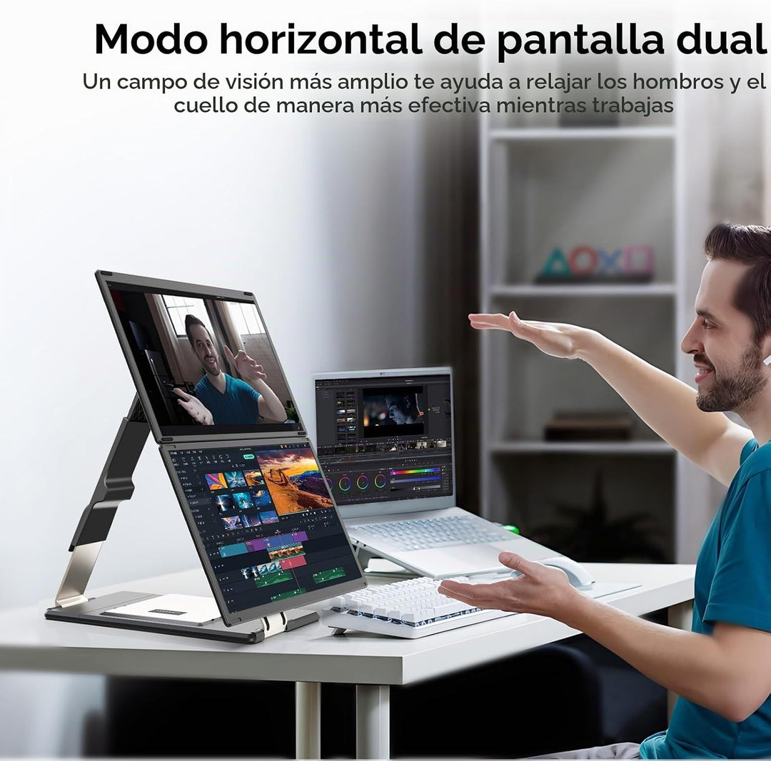 Extensor de pantalla para laptop, 15.6" 1080P FHD Monitor para...
