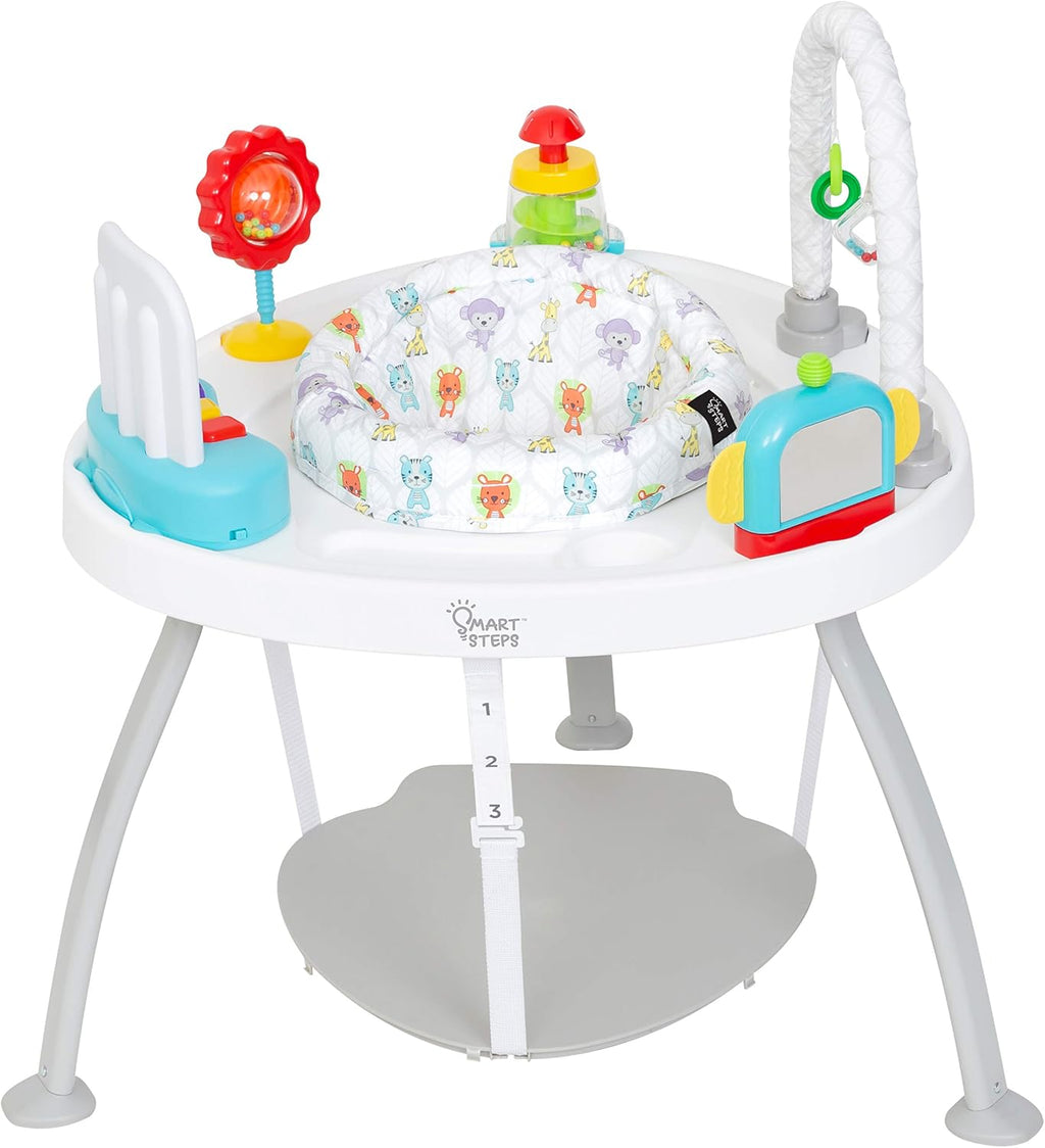 Smart Steps® Centro de actividades 3 en 1 Bounce N' Play Plus con juguetes de aprendizaje STEM, Tike Hike