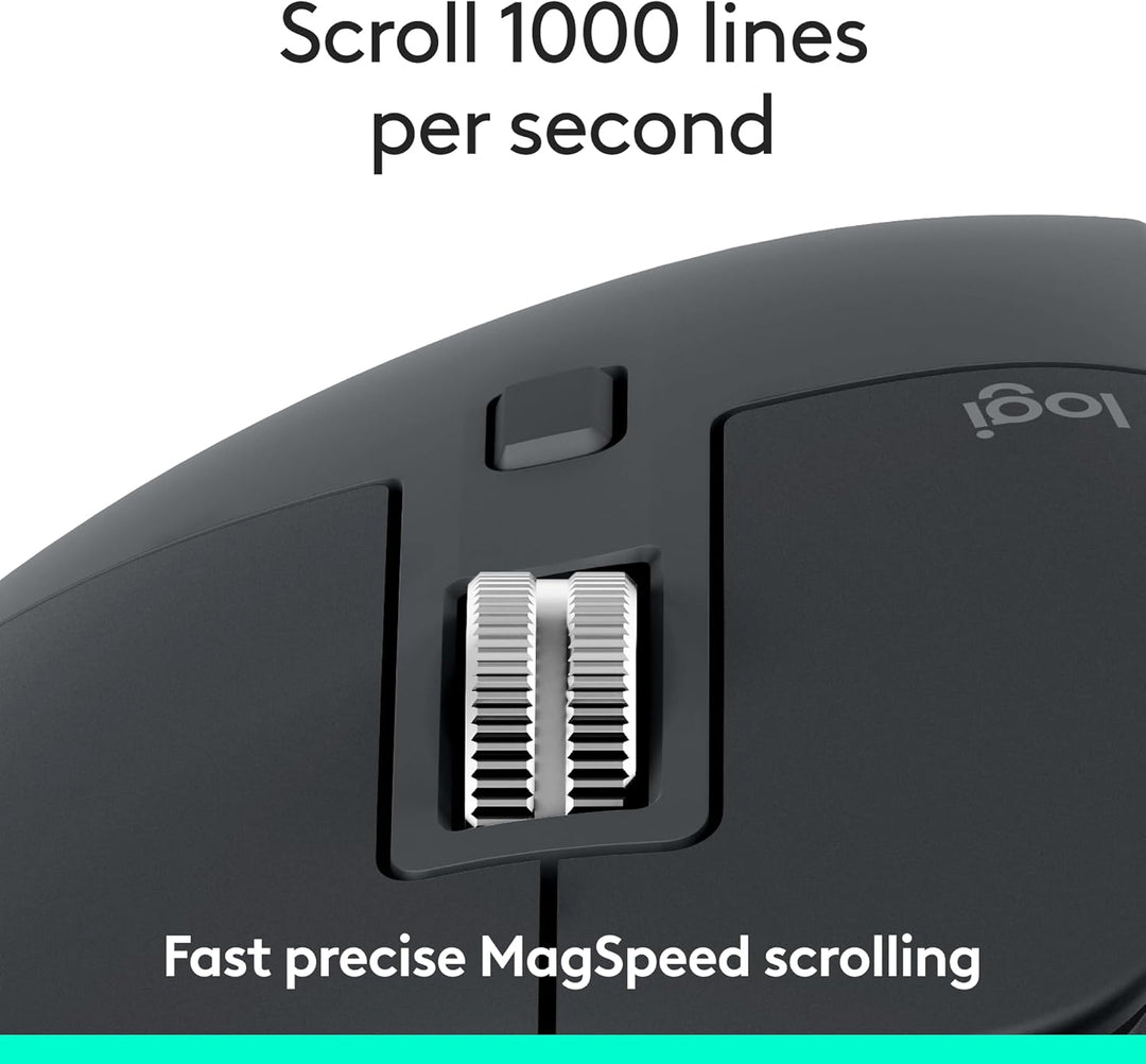 Logitech MX Master 3S Bluetooth Edition Ratón Inalámbrico, Sin Rece...