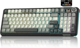 SOLAKAKA Teclado mecánico inalámbrico A99 Pro con pantalla LCD y pe...