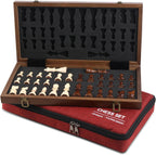 Juego de ajedrez magnético de madera plegable de 15 pulgadas, juego de ajedrez de viaje portátil con bolsa de tablero de ajedrez, juego de ajedrez para principiantes profesionales para torneos