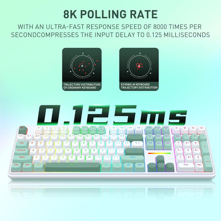 Redragon K745 HE Teclado para juegos de disparo rápido, teclado mec...