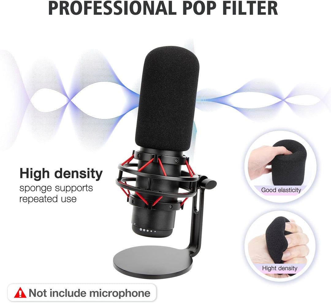 Para HyperX QuadCast S White Boom Arm - Brazo de micrófono blanco c...