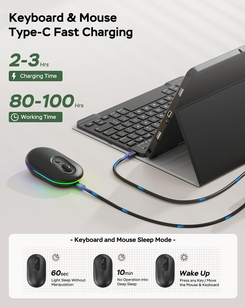 Funda para Samsung Galaxy Tab A11 Plus/A9 Plus con teclado