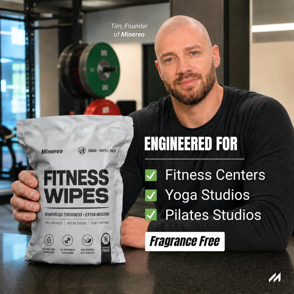 Toallitas de repuesto para gimnasio, toallitas de limpieza de equipos prehumedecidas, 8 x 6 pulgadas, sin residuos, sin alcohol, ajuste universal para dispensador, gimnasio y gimnasio en casa (800