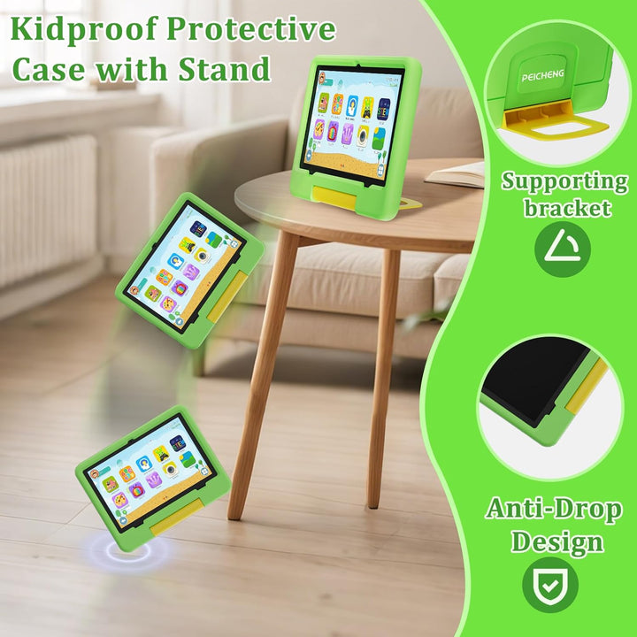 PEICHENG - Tablet para niños con estuche protector EVA, Android 15....