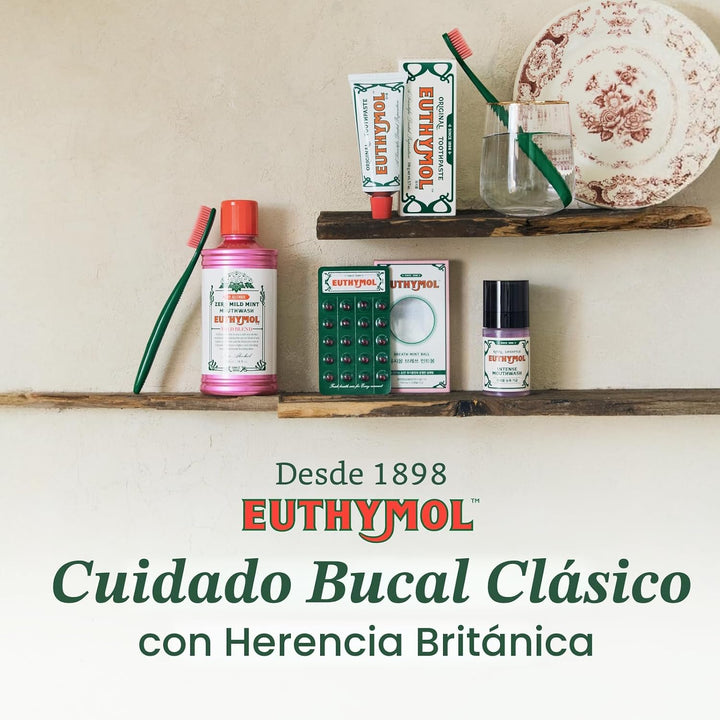 EUTHYMOL Pasta de dientes rosa original (3.7 onzas líquidas x 3, pa...