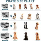 PETSFIT Jaula portátil suave de 36 pulgadas para perros – Marco resistente en espiral patentado, perrera plegable para perros medianos y grandes, 3 puertas de malla, cremalleras con cerradura