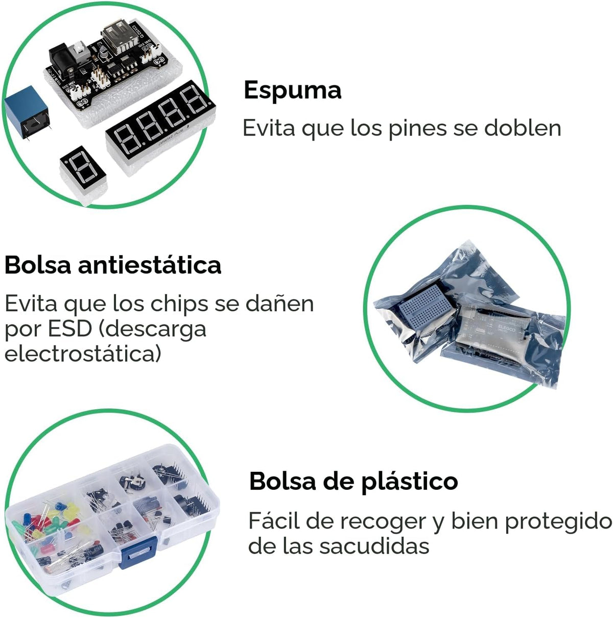 Kit inicial completo para Arduino Uno R3 con tutorial (63 artículos...