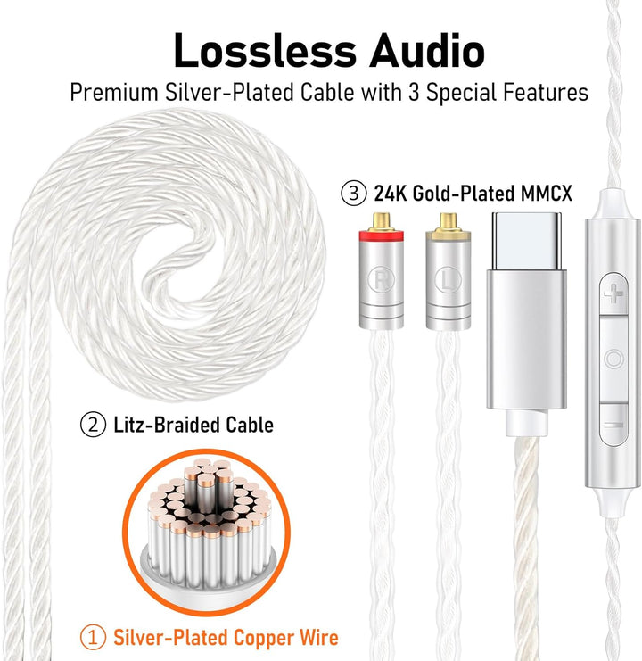 Vibes 202MC - Auriculares con cable USB-C - Auriculares de alta fid...
