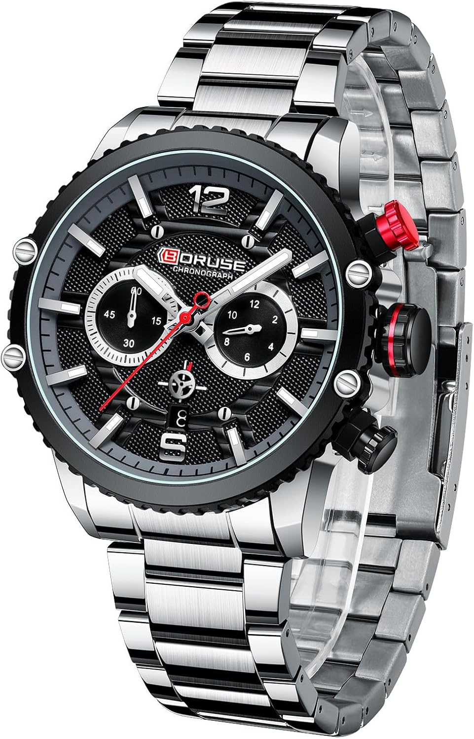 Relojes de Lujo para Hombre de Acero Inoxidable con Cronógrafo de Negocios