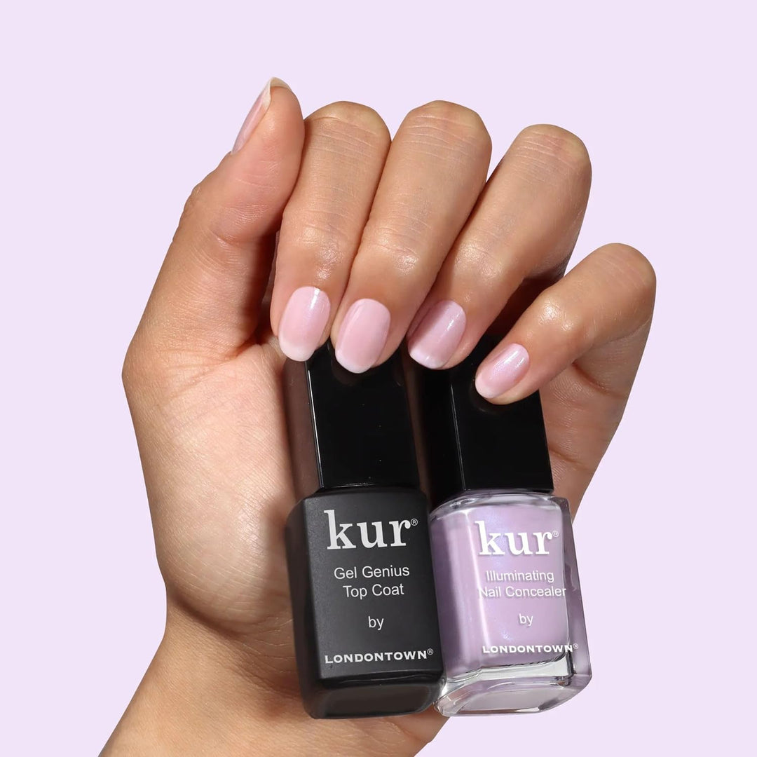 LONDONTOWN Corrector de uñas y gel Genius Top Coat Duos, ilumina e...