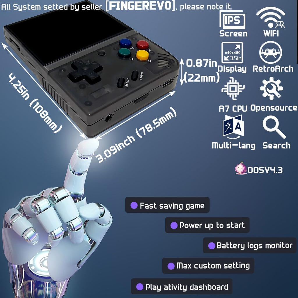 Miyoo Mini Plus - Consola de juegos portátil con funda portátil, color