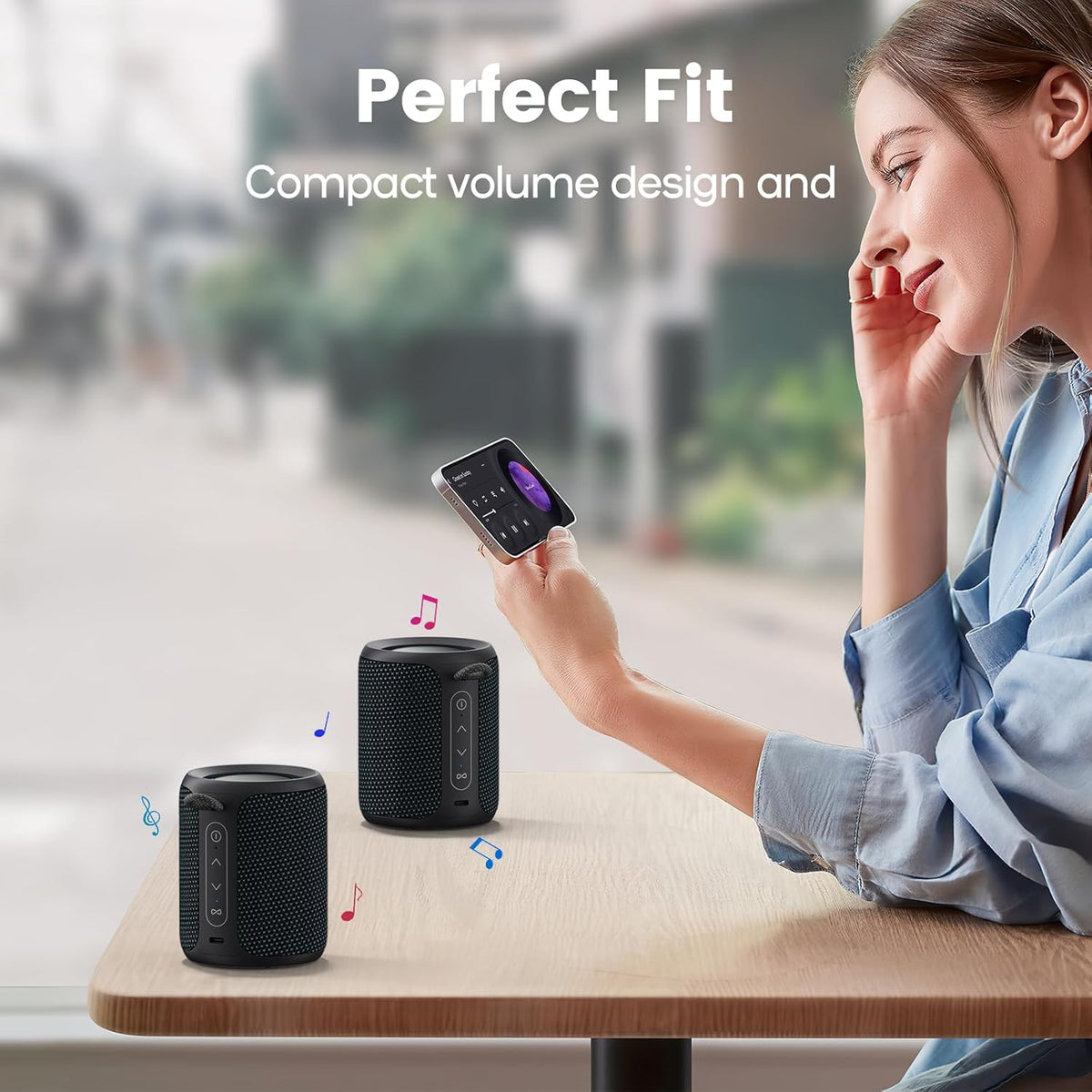 Altavoz Bluetooth inalámbrico, IP67 impermeable y a prueba de polvo...