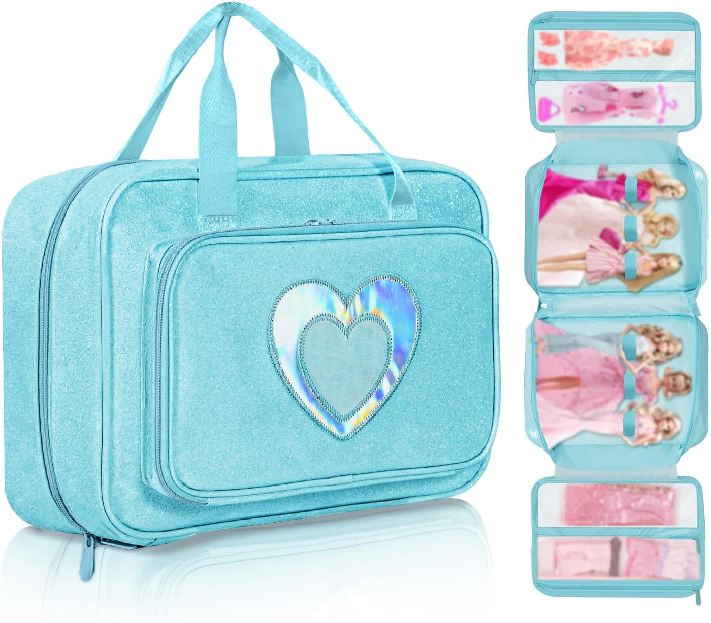 LININYHAO Estuche de transporte compatible con muñecas Barbie de 12...