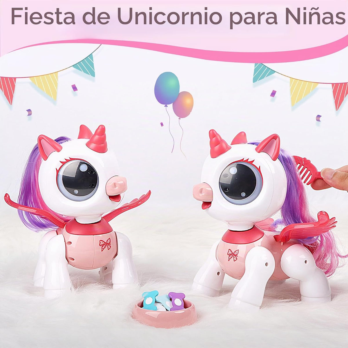 Control Remoto Unicornio para Niñas - Juguete Electrónico de Mascotas Pegaso Rosa