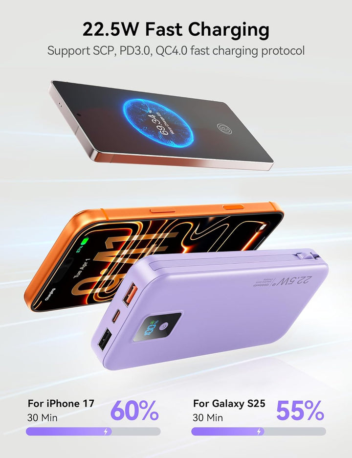 Cargador portátil, cargador de batería de carga rápida de 12000 mAh...