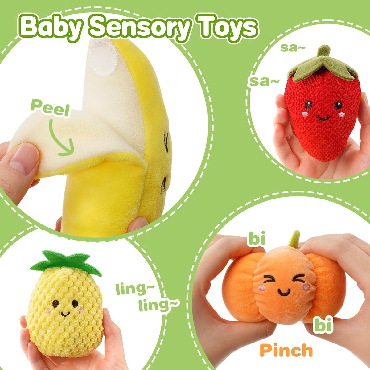 Juguetes sensoriales para bebés cesta de aprendizaje