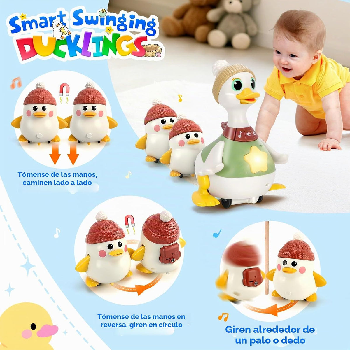 KETIEE - Juguetes para bebés de 6 a 12 meses, juguete de pato para niños