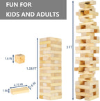 Torre de caída de tamaño M, 57 bloques, 3 pies, juegos para interiores y exteriores para la familia