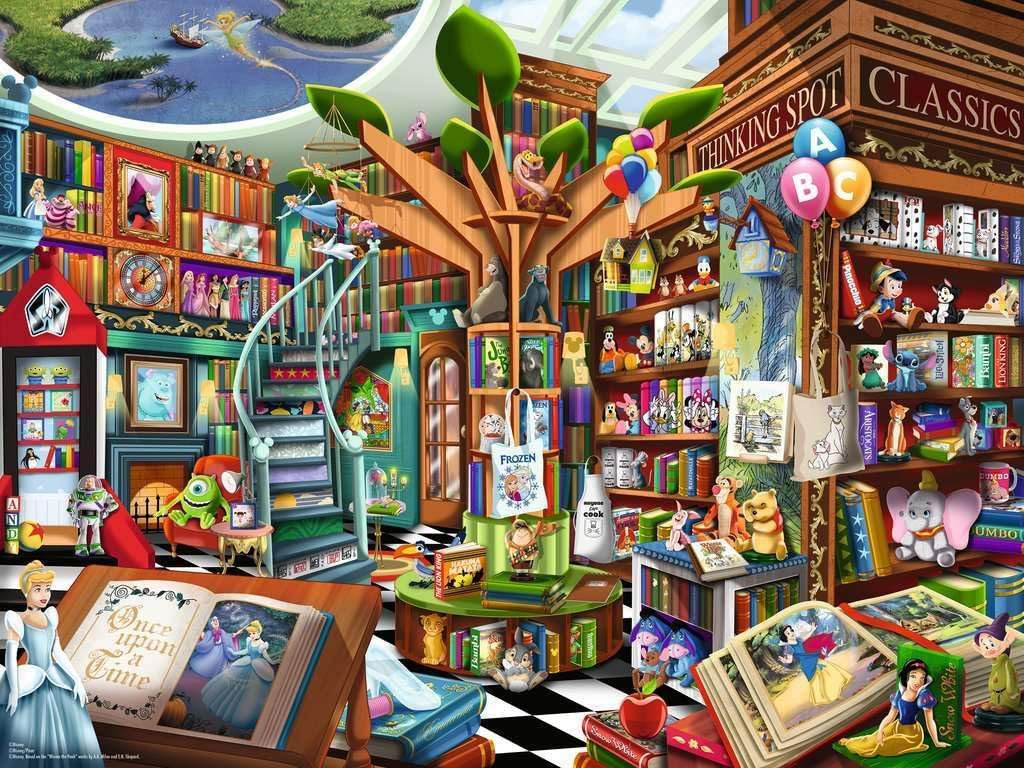 Ravensburger Magical Disney Bookshop - Rompecabezas de 1500 piezas para adultos