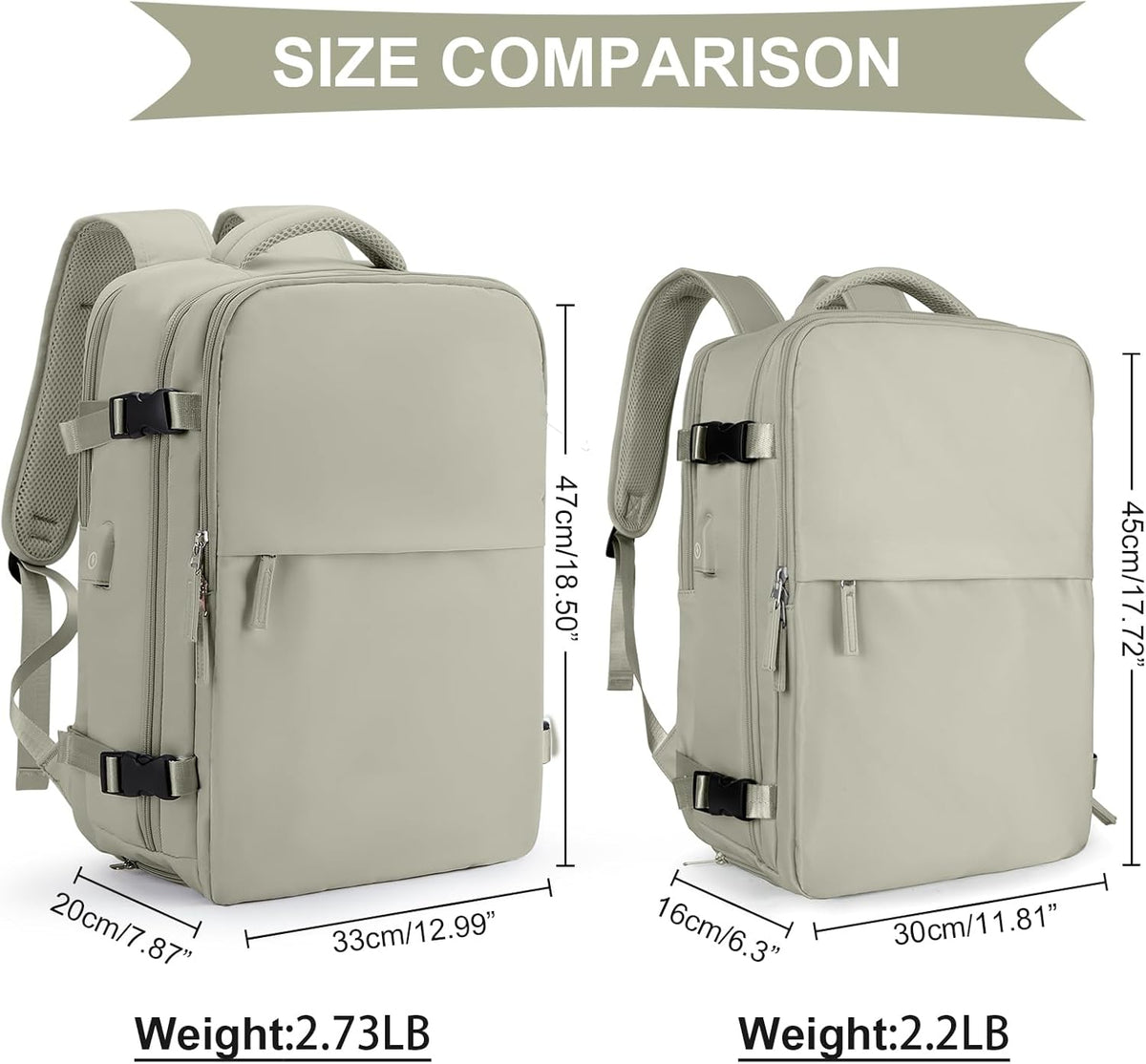Mochila de Mano Coowoz para Mujeres y Hombres, Mochila de Viaje, Mo...