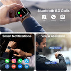 Yowow BIT Reloj Inteligente de Presión Arterial con Bomba de Aire y Bolsa de Aire, Transmisión de Voz, Compartir Datos, Pantalla AMOLED de 2.06", Rastreador de Fitness, Frecuencia Cardíaca/Oxígeno en