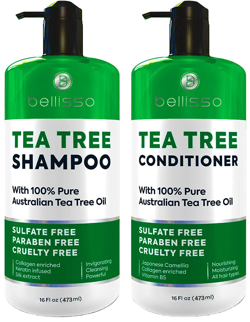 Juego de champú y acondicionador de árbol de té, con aceite de árbo...