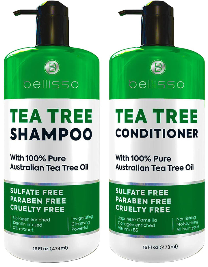 Juego de champú y acondicionador de árbol de té, con aceite de árbo...