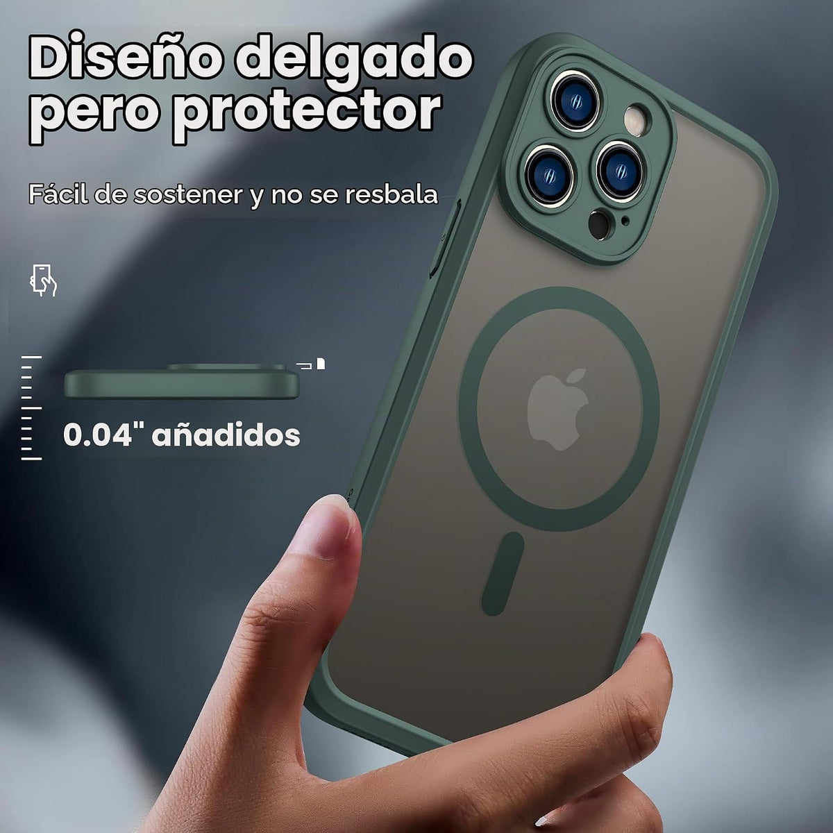 ImpactStrong Protector Magnético Diseñado para Funda iPhone 13 Pro Max [Protección de Cámara] [Probado contra Caídas de Grado Militar] [Compatible con MagSafe] Funda de Teléfono Delgada Translúcida