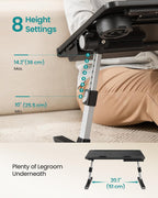 SONGMICS Escritorio para computadora portátil de cama, plegable