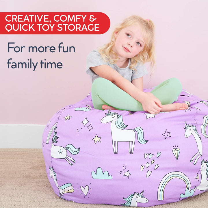Creative QT Stuff 'n Sit - Funda de almacenamiento de puf grand...