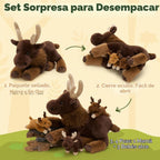 MaoGoLan 4 piezas de animales de peluche de alce, 18 pulgadas, estilo