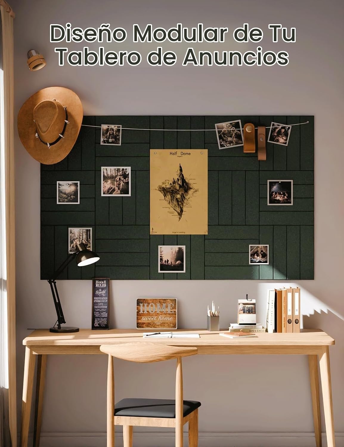 Tablero de anuncios de fieltro y tablero de corcho alternativo 48